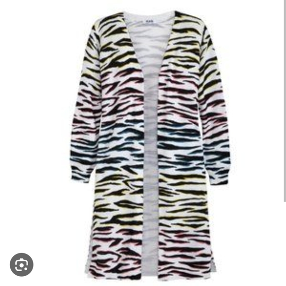 525 America long cardigan neon zebra print - Picture 2 of 2
